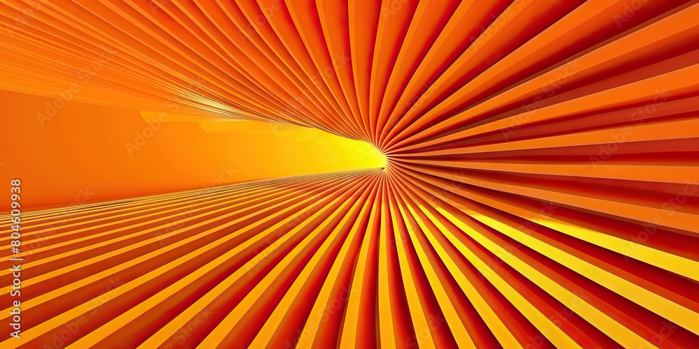 Fototapeta premium Excitement (Bright Orange): A series of diagonal lines converging at a point, indicating anticipation or eagerness.