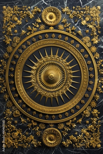 Lavish baroque, barocco ornate marble ceiling non linear reformation design. elaborate ceiling with intricate accents depicting classic elegance and architectural beauty