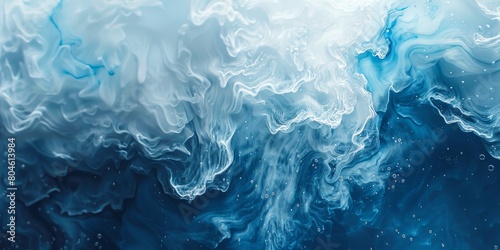 Fresh Air Bubbles in Nature's Blue Generative AI #804613984