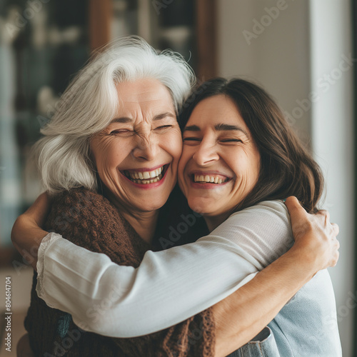 Mãe e filha mais velha se abraçando - Dia das mães © Vitor