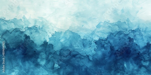 Rugged Water Abstract Background in Blue and Teal Tones Generative AI