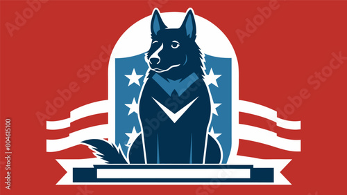 Honor and Sacrifice A poignant tribute to war dogs who have made the ultimate sacrifice in service to our country reminding us of their bravery and. Vector illustration