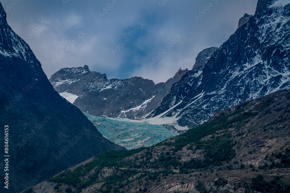 Grey glacier in Torres del Paine National Park, in Chilean Patagonia