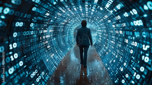 journey into the unknown, discovering and imaginary world made of numbers math numbers and symbols math genius with futuristic calculator imaging a world made of numbers