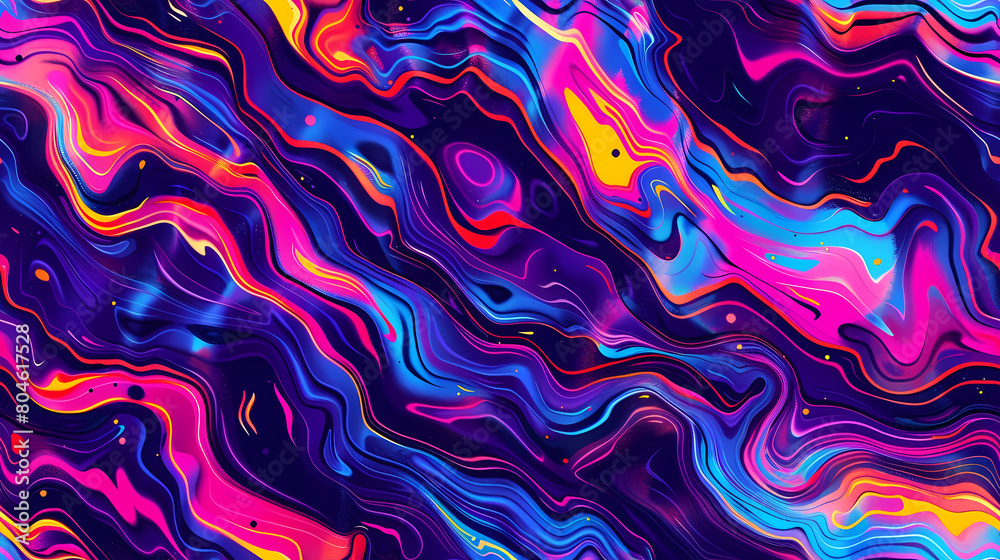 Vibrant Psychedelic Swirls of Color
