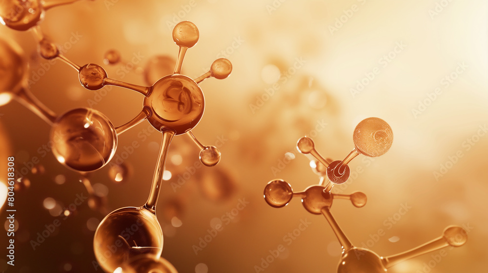 Obraz premium background with molecules