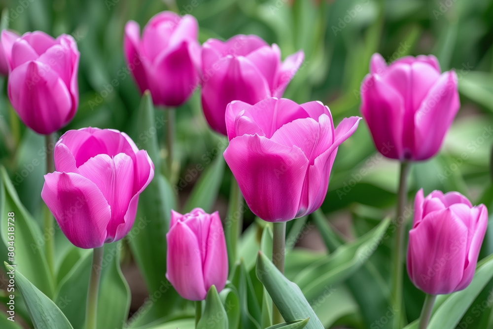 Intense close up. Spring's vibrant purple tulips Intense close up. Spring's vibrant purple tulips