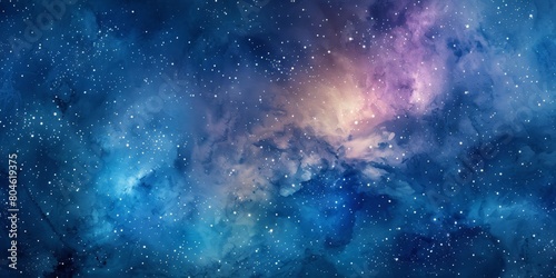 Cosmic Night Sky with Stars and Galaxy Generative AI © Alexander
