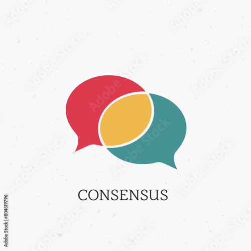 Consensus speech bubbles, s...
