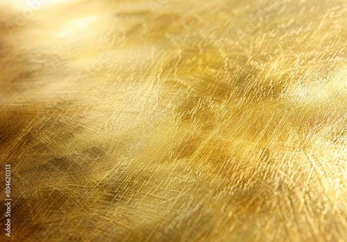 Luxurious golden fabric with a shimmering, silky texture, radiating warmth and opulence in a close-up view.