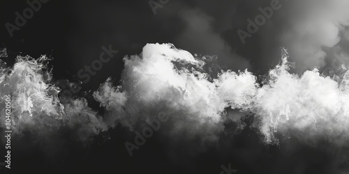 Mysterious Fog on Dark Background Generative AI © Alexander
