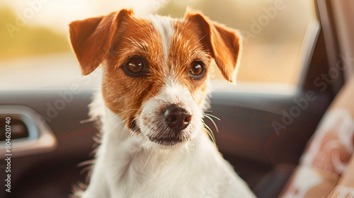 Travel style, Jack Russell Terrier dog