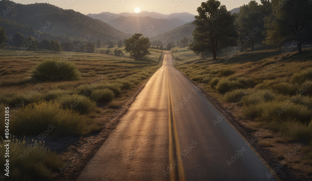 The landscape of the road stretching into the distance. The American highway. The wilderness, a rural country road. The empty road of dreams. Summer forest background landscape The landscape of the road stretching into the distance. The American highway. The wilderness, a rural country road. The empty road of dreams. Summer forest background landscape