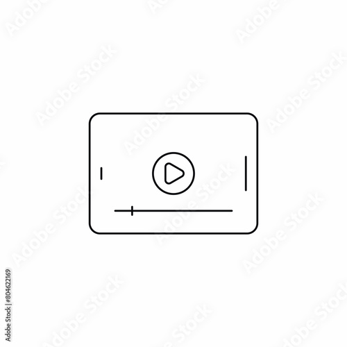 video player media tablet icon