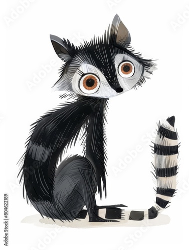 Whimsical Raccoon Cartoon © lan