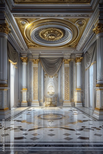 Lavish baroque, barocco ornate marble ceiling non linear reformation design. elaborate ceiling with intricate accents depicting classic elegance and architectural beauty