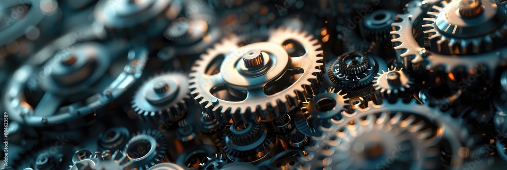A bunch of interlocking gears.