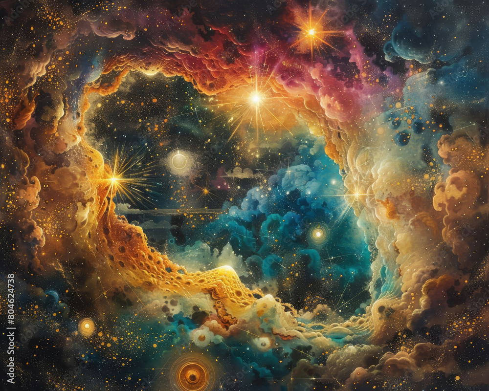 Obraz premium Astral Elegance The Celestial Tapestry