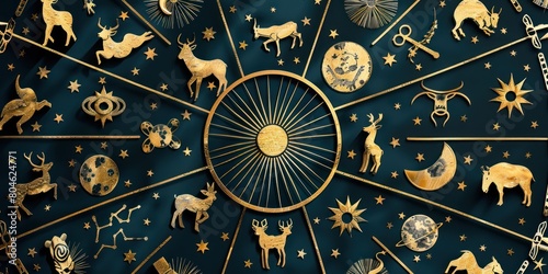 Whimsical Clock of Zodiac Animals
