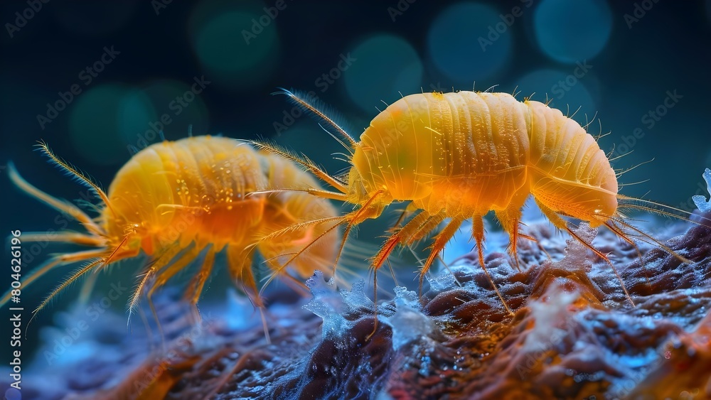 The Importance of a Clean Sleeping Environment: Photo of Dust Mite on Bed. Concept Clean Sleeping Environment, Dust Mites, Allergies, Health, Bedroom Hygiene