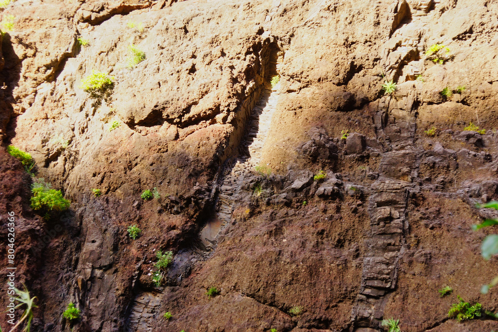 Masca Gorge is a narrow valley in the north-west of the island of Tenerife. Masca Gorge is a narrow valley in the north-west of the island of Tenerife.