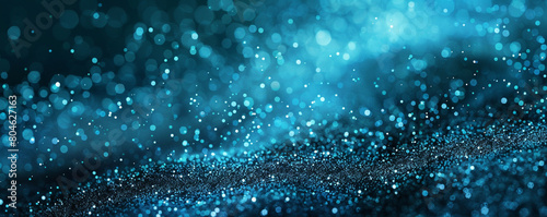 lively sprinkle of turquoise and midnight blue, ideal for an elegant abstract background photo