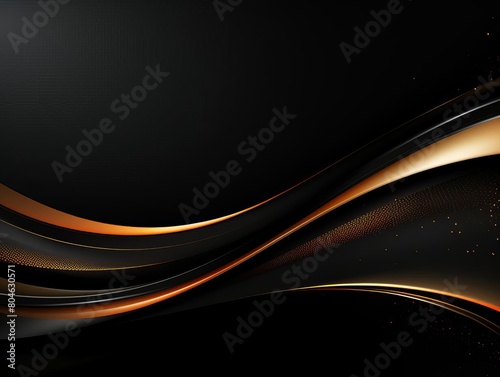 Elegant black and gold background with a smooth gradient. The perfect backdrop for any luxury event.