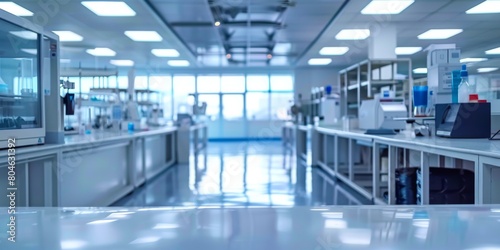 Modern Spacious Laboratory Interior with Advanced Scientific Equipment