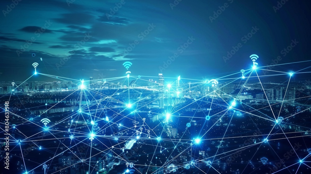 Communication network concept. IoT (Internet of Things). Telecommunication. Communication network concept. IoT (Internet of Things). Telecommunication.