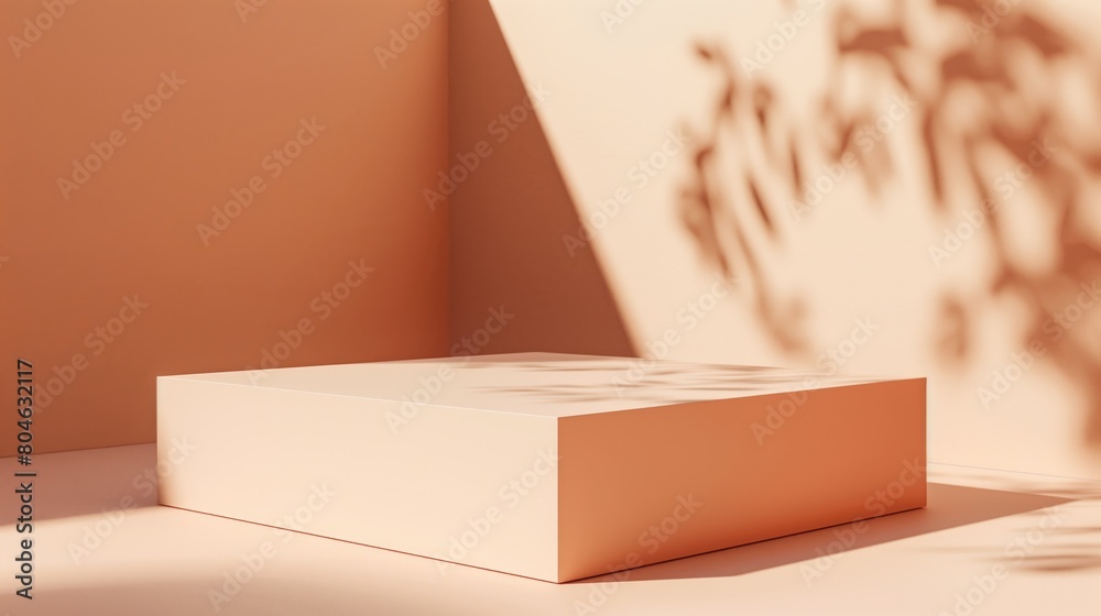 Empty Podiums for Product Mockup in Minimalist Room Empty Podiums for Product Mockup in Minimalist Room