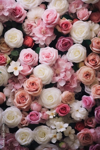 background of pink roses