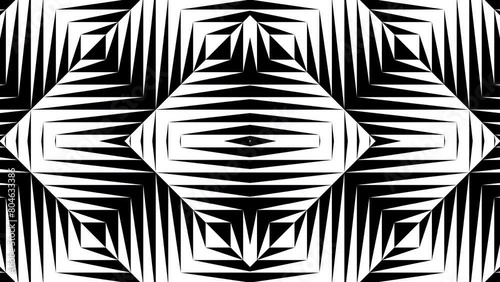 Abstract creative black and white geometric shape zigzag stripe motion background. Video animation Ultra HD 4k footage.