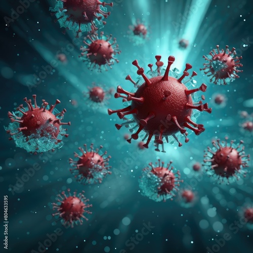 Coronavirus 2019-nCov concept. 3d rendering