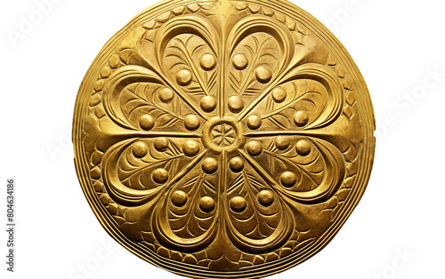 Ancient Colchis Gold Crafting Isolated On Transparent Background PNG. photo