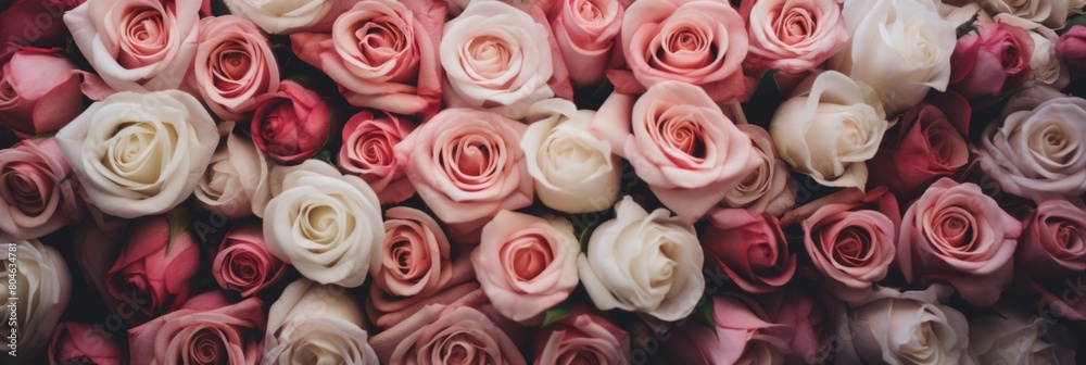 background of pink roses