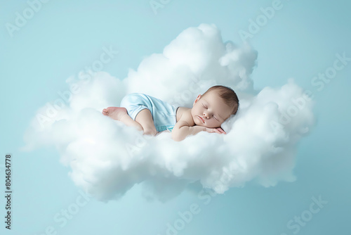 baby on cloud, AI generated