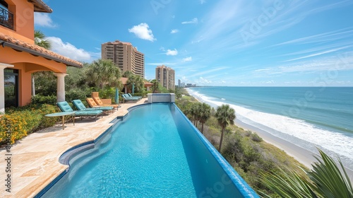 Oceanfront Pool by High-Rise Buildings © Saltanat