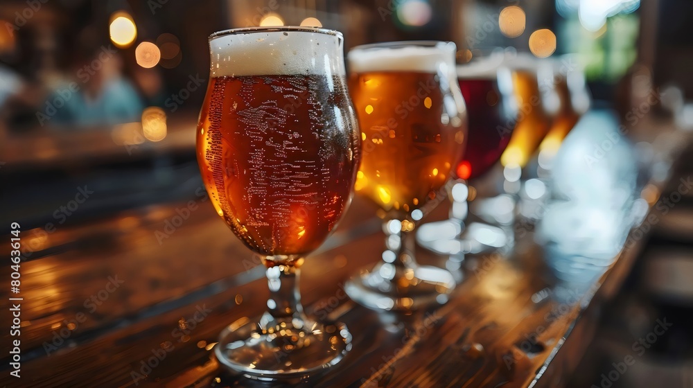 A collection of glasses for different drinks, including a champagne flute and beer mugs A collection of glasses for different drinks, including a champagne flute and beer mugs