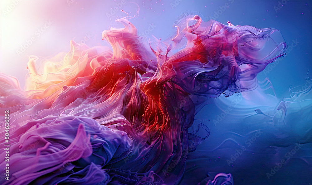A mesmerizing abstract image with flowing color waves background , Generate AI