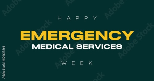 emergency medical services week. holiday concept video. ems week