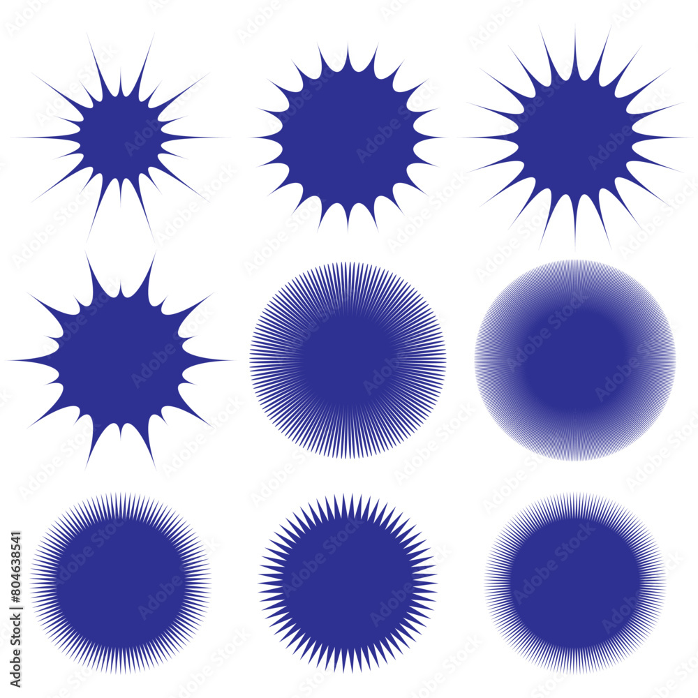 Fototapeta premium Sparkle star icon collection. Twinkling stars symbol in black design. Vector illustration.