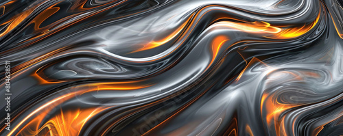 soft swirling patterns of charcoal gray and dusk orange  ideal for an elegant abstract background