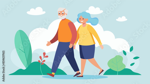 A retired couple who stopped going on walks together due to chronic pain now take daily walks and enjoy each others company without discomfort..