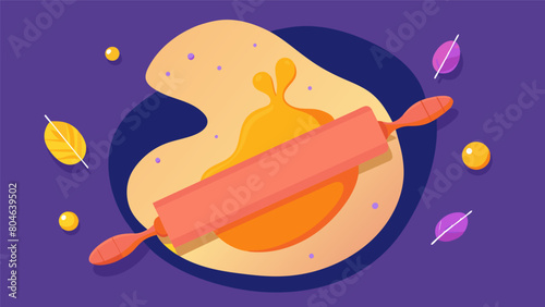 The soothing sound of the dough being rolled out on a floured surface creating a rhythmic and calming melody..