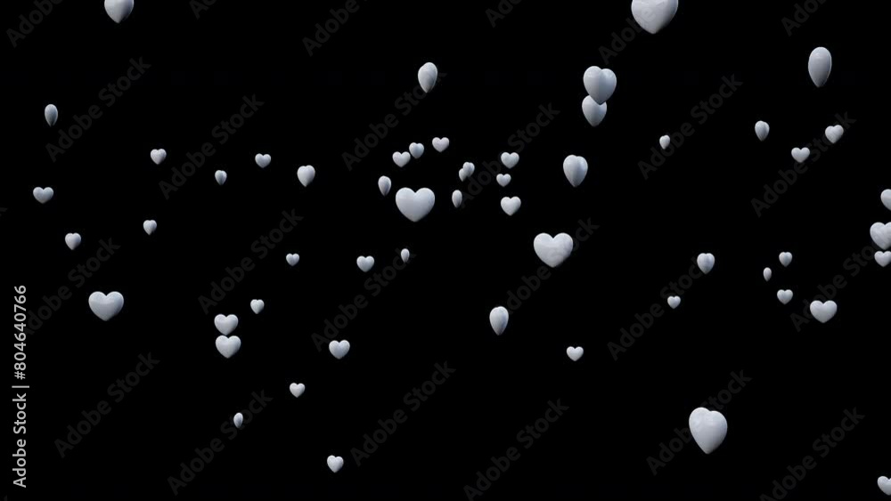 Hearts falling on a transparent background ( alpha channel ) harmoniously expressing the depth of love, passion and romance. Hearts falling on a transparent background ( alpha channel ) harmoniously expressing the depth of love, passion and romance.