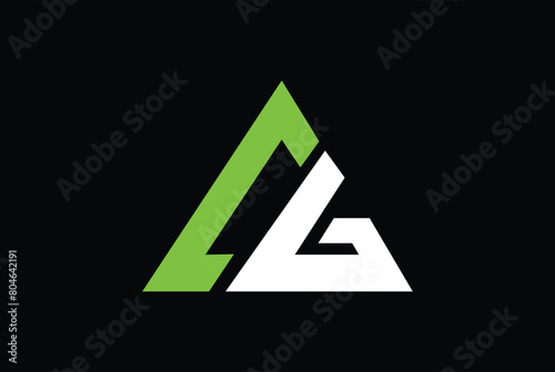 C A G CG AG GC GA CAG AGC GCA GAC ACG B L initial logo design vector symbol graphic idea creative, gym and fitness logo with triangle photo