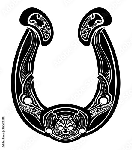 Horseshoe icon. Luck symbol. Vector illustration