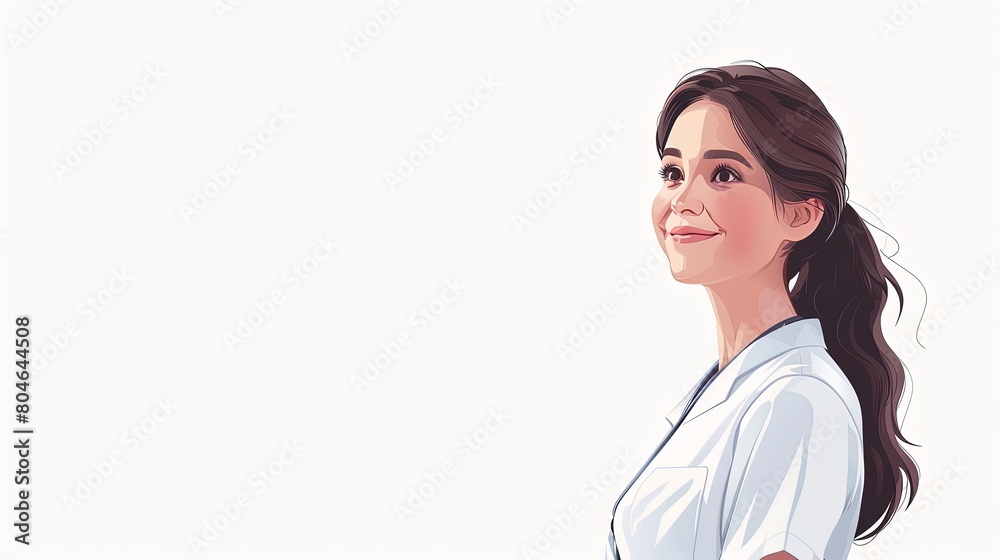 2d flat illustration design of medical nurse in uniform isolated 2d flat illustration design of medical nurse in uniform isolated