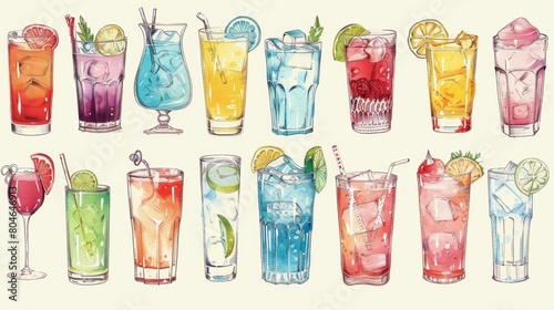 A colorful menu featuring all the finalists drinks with quirky names and mouthwatering descriptions. photo