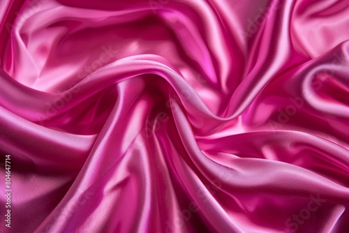 Majestic Magenta. The Luxuriant Swirls of Silk in Vivid Pink Splendor.